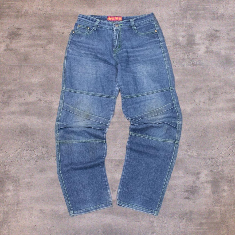 Y2K 2000's Contrast Stitch Double Knee Carhartt Style Baggy Denim Jeans Pant's